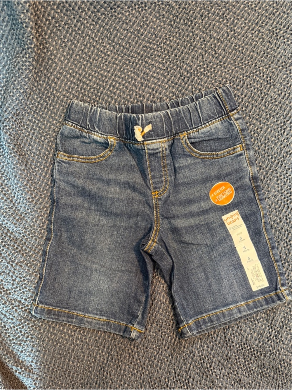 B2G1 FREE Jumping Beans Girls Size 5 Pull-On Stretch Denim Shorts NWT
